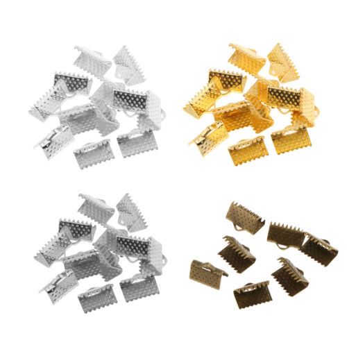 100 pièces clip ruban cordon serrage extrémités bouchons embouts collier bracelet connecteurs - Photo 1/4