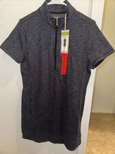 Legendary Outfitters Quarter Zip Knit Dress with Pockets in Black  Medium NEW