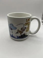 Vintage Retro Ceramic Last Catch Of The Day Coffee Mug Large Fishing Shark