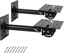 2 SET Heavy Duty Speaker Mounts Support up to 80Lb Speaker Wall Ceiling, or Shel