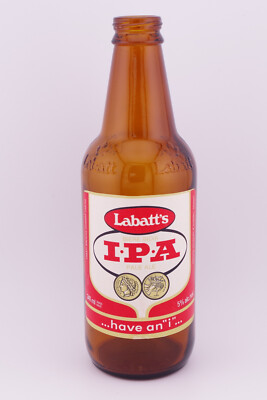 Labatt's IPA, Labatt Brewing, Canada, Empty 341mL Embossed Beer