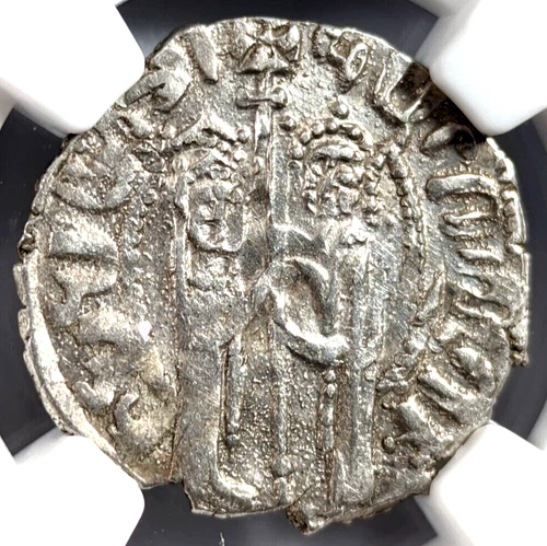 Hetoum I Armenia NGC AU 55 Silver Tram Lion Cross Catholic Church Crusader