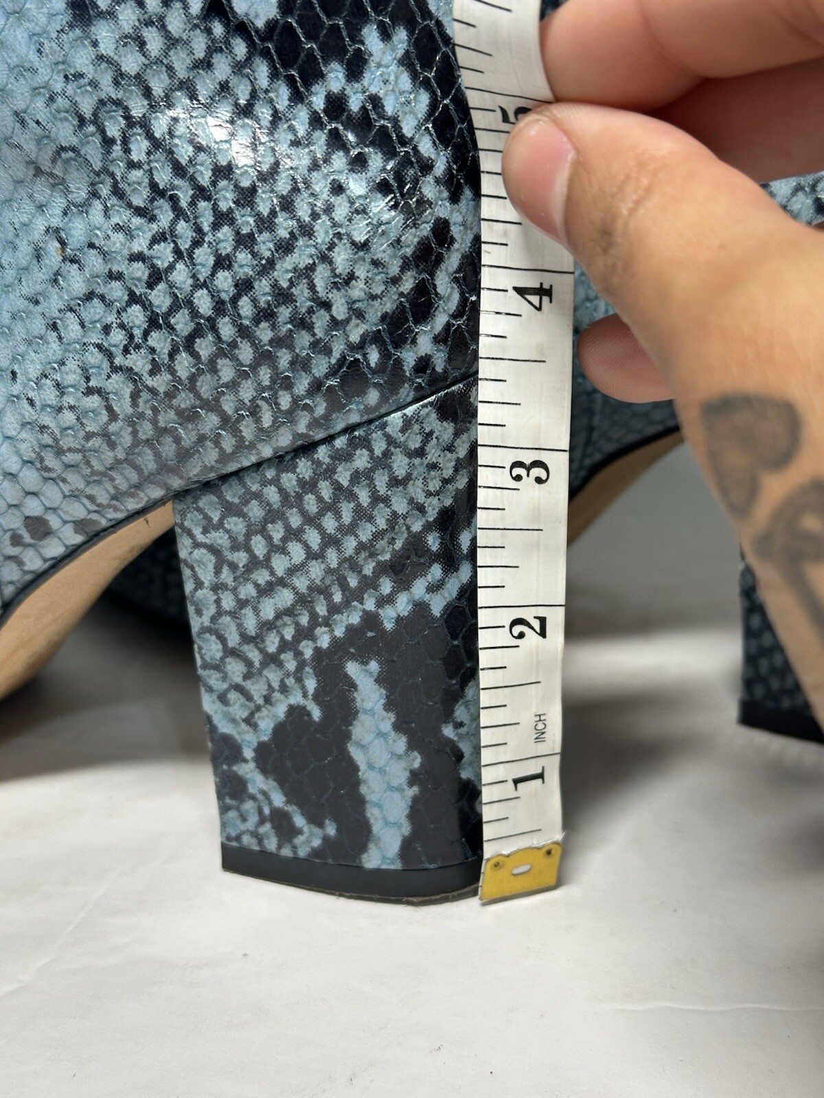 Paris Texas Knee High Boots Womens Sz 37 Blue Lea… - image 11