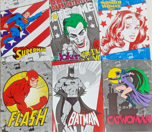 Marvel Comics Super Man Flash Batman Joker Cat Woman Wonder Woman Quadernoni A4 - Foto 1 di 8
