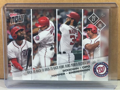 2017 Topps Now 402 Brian Goodwin / Bryce Harper / Ryan Zimmerman / Wilmer Difo