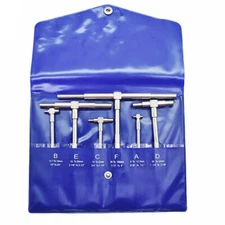 6 Pc Precision Telescoping Gage 5/16" - 6" Measure T Bore Hole Gauges w/ Pouch