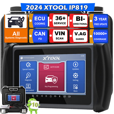 XTOOL IP819 Auto OBD2 Scanner Car All System Diagnostic Tool IMMO E^CU Coding