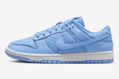 Nike Dunk Low Retro PRM Mens Size 13 University Blue ''Topography'' In Hand