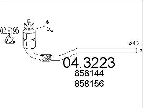 Catalyseur Opel Corsa B 1.0 i 12v pour réparation de ligne d'échappement urbaine