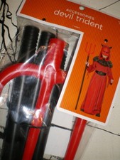 Costume DEVIL TRIDENT Accessory NEW Tall Plastic PITCHFORK Prop ADULTS KIDS