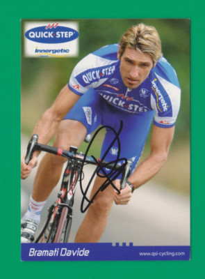 CYCLING cycling card DAVIDE BRAMATI team QUICK STEP innergetic 2006 Signed