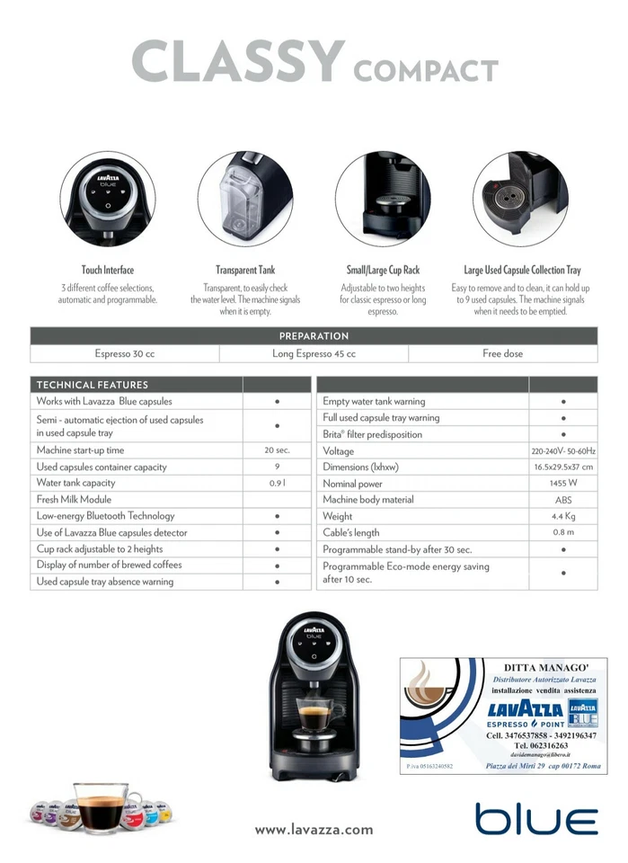 Promozione !!! Nuova macchina Lavazza Blue - In Black   LB 900 Classy Compact - Immagine 3 di 4