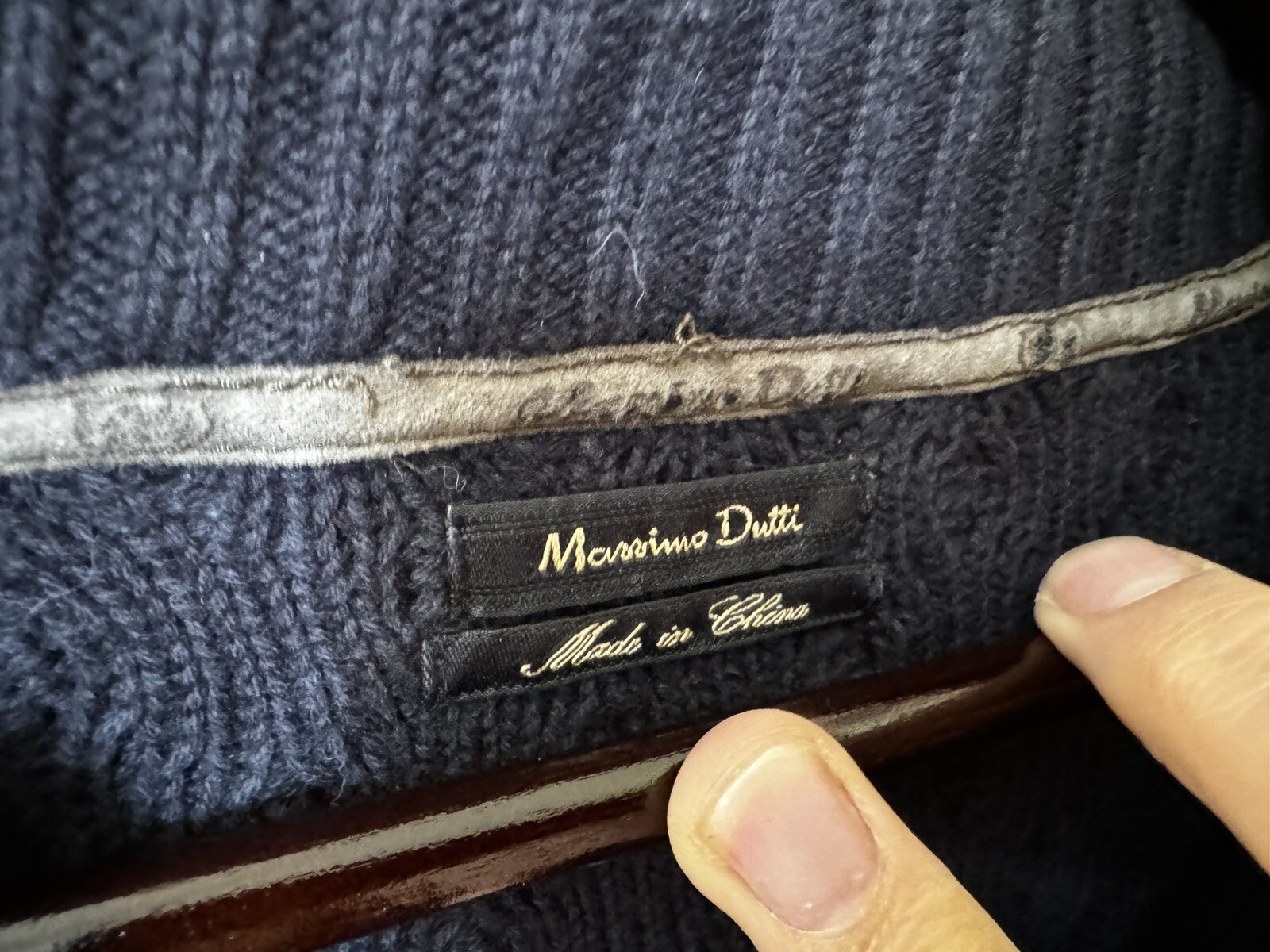 Massimo Dutti sweater collared pullover Mens size… - image 3