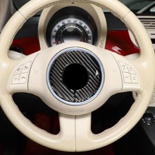 Anello coprivolante adesivo fibra di carbonio adatto per Fiat 500 |312| 2011-2019