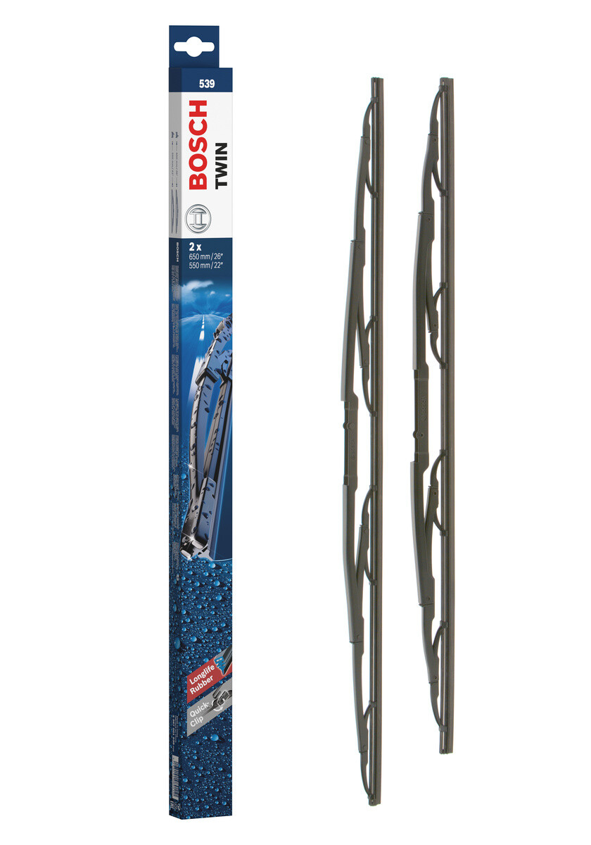 Balais d'essuie-glace Bosch Twin 539 avant kit de 650mm et 550mm