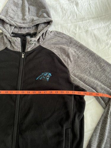NFL mens Carolina Panthers JACKET Long Sleeve full zip Med fleece warm NWT - Picture 6 of 11