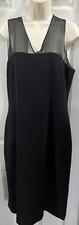 RALPH LAUREN WOMENS BLACK SHEER TOP DRESS Size 12