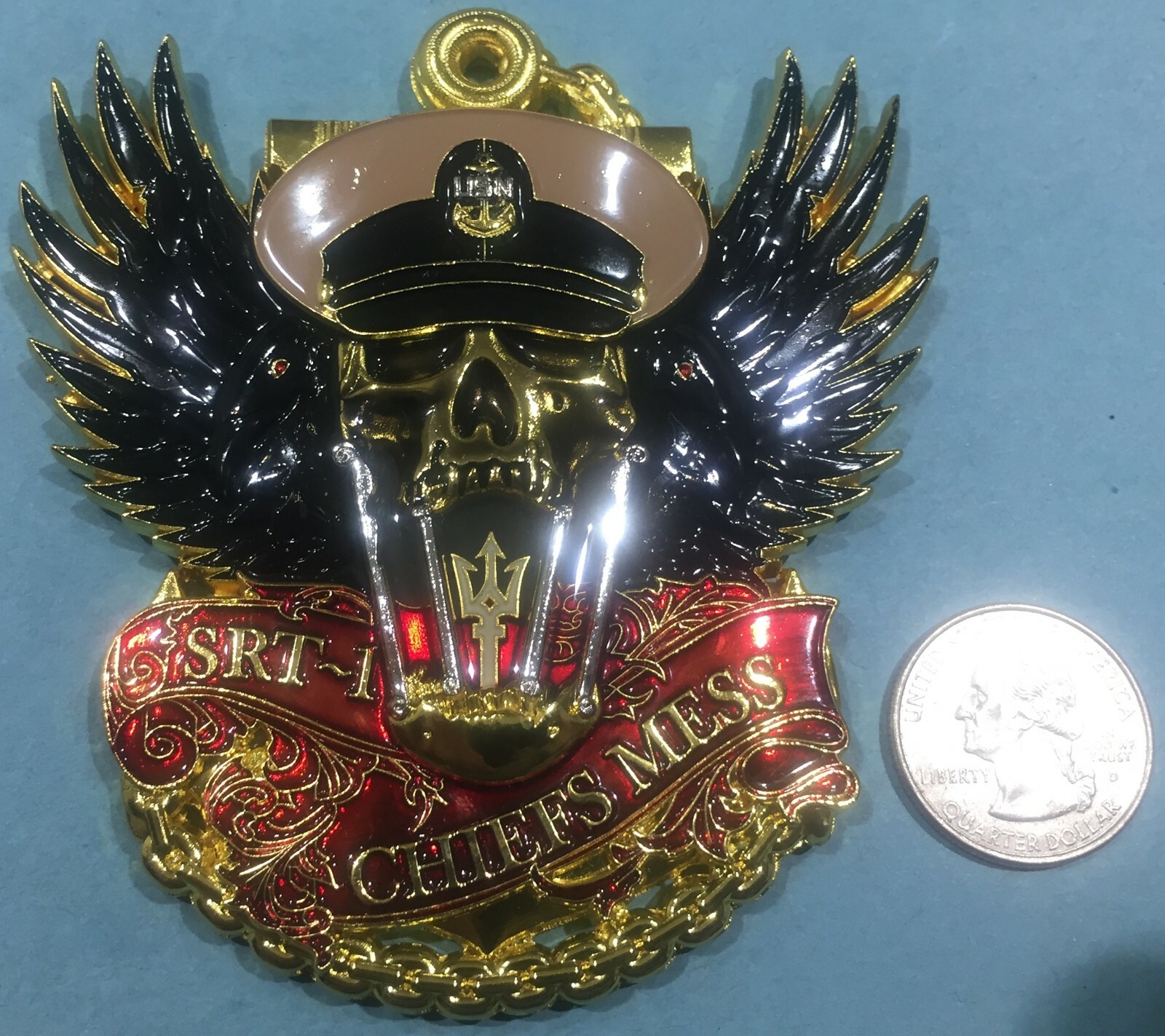 NAVAL SPECIAL WARFARE SPECIAL RECONNAISSANCE TEAM ONE CPO CHALLENGE COIN