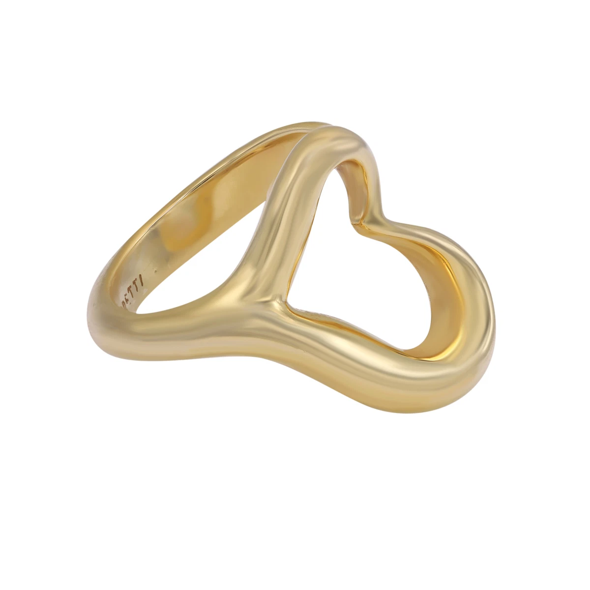 Tiffany open heart ring gold sale