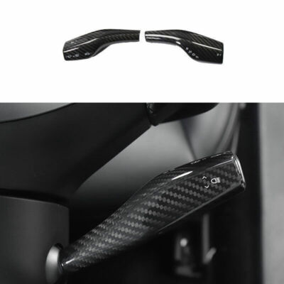 For Tesla Model 3 2017-2021 Real Carbon Fiber Wiper Gear Shift Lever Cover Trim