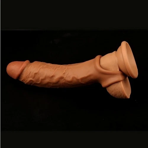 2PCS Cock-Girth-Enlarger-Enhancer-Penis-Extension-Extender Sheath-Dick-Sleeve - Picture 8 of 12