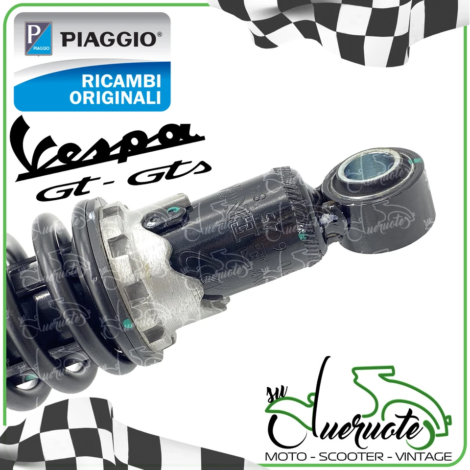 Amortisseur Arrière Piaggio VESPA GTS 125 250 300 GTV GT GT60 Noir - Photo 3/3