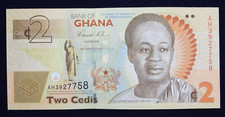 2010 Ghana 2 Cedis Banknote Catalogue # P37Aa UNC Uncirculated
