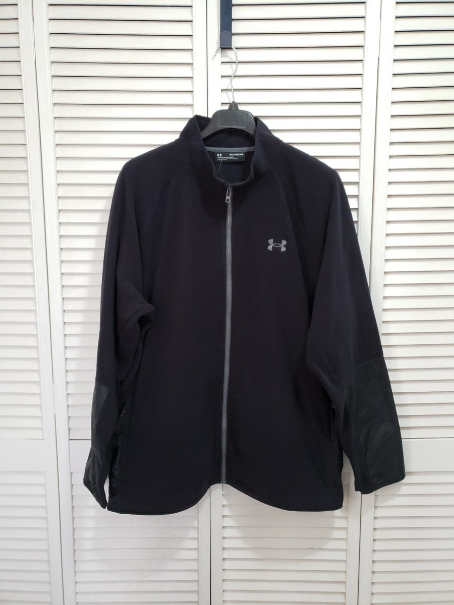 NWT Under Armour Mens Forge Polartec Full Zip Fleece Jacket Black