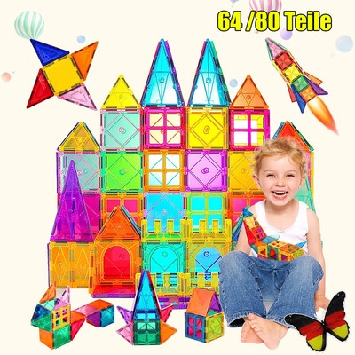 Magnetische Bausteine Blöcke Building Magnet Welt Magnetic Spielzeug Kinder DHL