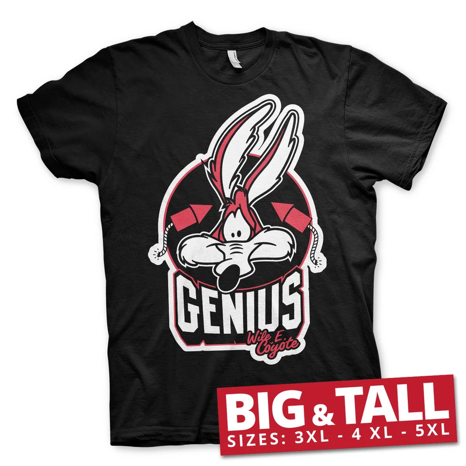 Licence Officielle Wile E.Coyote - Génie Gros & Grand 3XL,4XL,5XL Homme T-Shirt - Photo 1/1