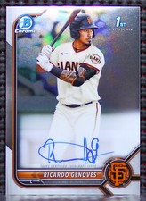 RICARDO GENOVES  -  2022 BOWMAN CHROME PROSPECT AUTOGRAPH  #CPARGV 