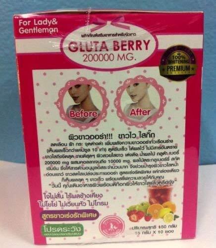 Complément Gluta Berry 200000mg Avec Collagène Et Q10 - Anti-âge, Blanchiment Peau