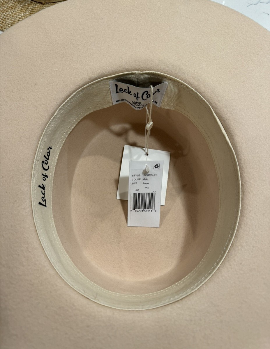 Chapeau Beige En Laine 100% - Lack Of Color Taille M (57cm) - Neuf Avec Étiquettes