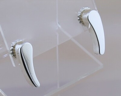 Movado Earrings in Sterling Silver 925 & 18 Yellow Gold Size .75''