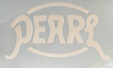 Pearl Drum 60's-70's logo Bass Drum Decal Die cut - WHITE 7" wide