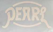  Pearl Drum 60's-70's logo Bass Drum Decal Die cut - WHITE 7" wide