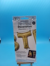 Anagram Letter "T" Gold Minishape 16" Foil Balloon New 