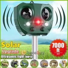 Solar Ultrasonic Bird Repellers Pest Control Scarer Deterrent Fox Motion Sensor
