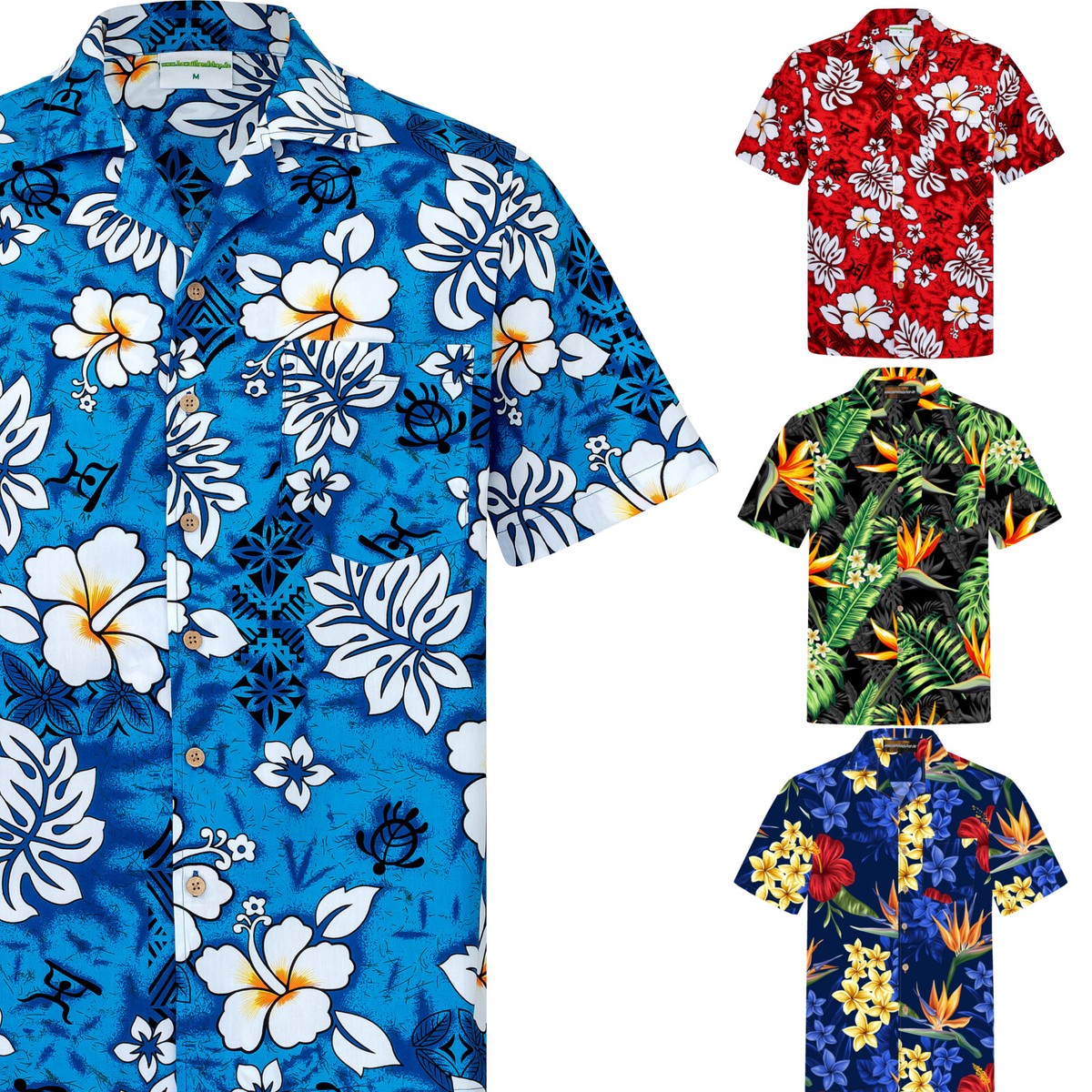 Mens 100% Cotton Hawaiian Shirts Size S - 8XL Short Sleeve