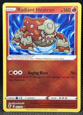 Pokémon TCG Radiant Heatran Card 027/189 Astral Radiance