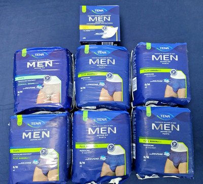 TENA MEN Pants Plus Gr. S/M 6 Packungen 54 Stück Active Fit Inkontinenz 54x