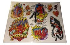 Vintage 1994 Dave Waugh Tattoo Flash Sheet No. 1 Mans Ruin Devil Pin Up Horror