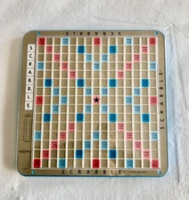 VTG 1977 Selchow & Righter Co Scrabble Crossword Game Deluxe Edition Turntable