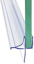 Frameless Shower Door Bottom Seal Shower Sweep with Drip Rail for 3/16-Inch Glas