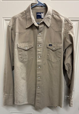 Wrangler Mens Denim type Pearl Snap LS Shirt PreOwned size 17 1/2-36