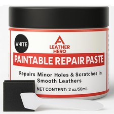 Leather Repair Filler White Fixes Holes Cracks Tears Scratches on Surfaces NEW