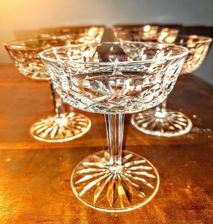 Set Of 7 Waterford Lismore Champagnes/Sherbets 4" High 4" in Diameter.
