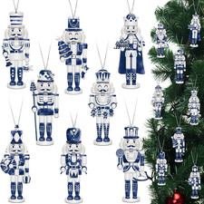 32 Pieces Chinoiserie Ornaments Bulk Blue and White Porcelain Pattern Christmas