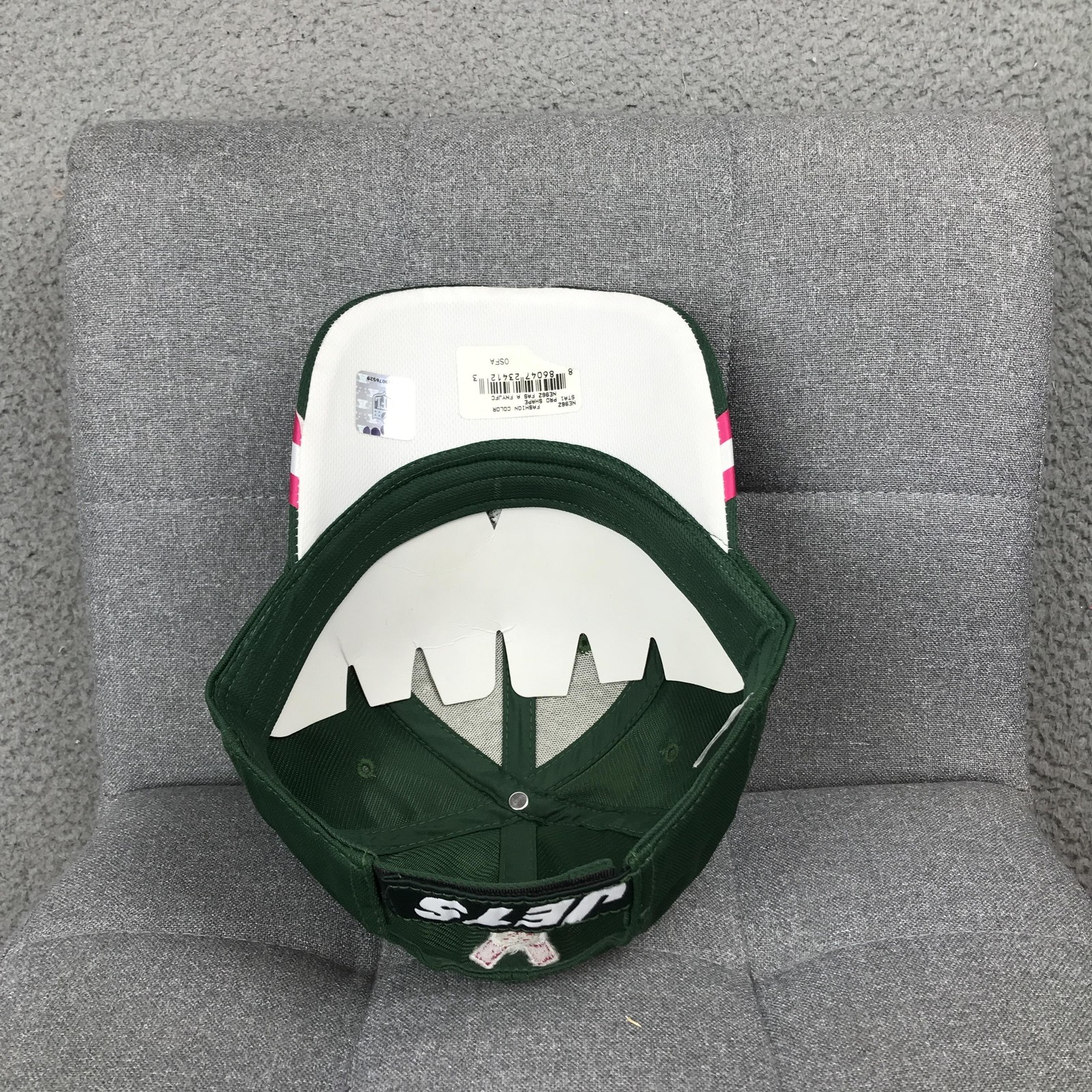 New York Jets Hat Cap Strap Back Mens One Size Green Pink NFL Football Reebok thumbnail 10
