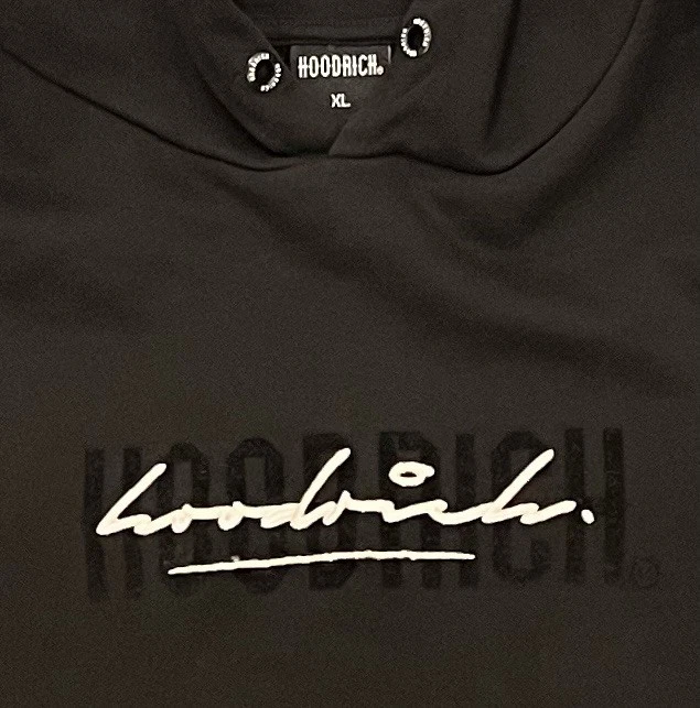 UNDERCOVER Pullover elegante pesante HOODRICH taglia grande XL nero felpa con cappuccio tasca segreta